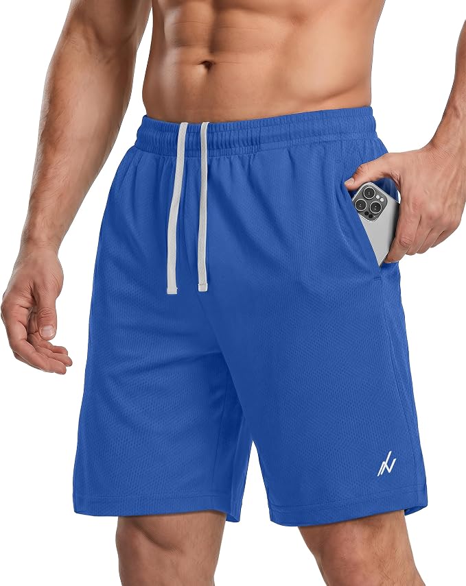Quick Dry Knit Men's Athletic Shorts Loose-Fit Running Workout Gym Shorts by NYThreads