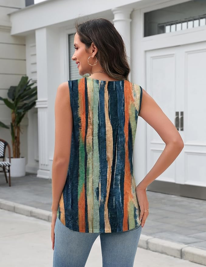 Zeagoo Tank Top for Women V Neck Loose Fit Sleeveless Summer Tops Business Casual Outfits Dressy Blouses Shirts - Image 4