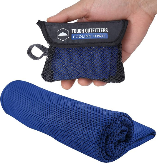 Tough Outdoors Cooling Towels for Neck Face - Neck Cooling Towel for Hot Weather Yoga Sports Golf Sweat - Instant Cold Towel by ToughOutdoors