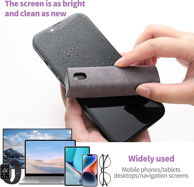 CUIUD Screen Cleaner Kit 3 Pcs, Two in One Screen Cleaner Spray and Wipe, Touchscreen Mist Cleaner Spray Bottle for Phone/Laptop/Tablet/TV/Monitor/Car Screens - Image 7
