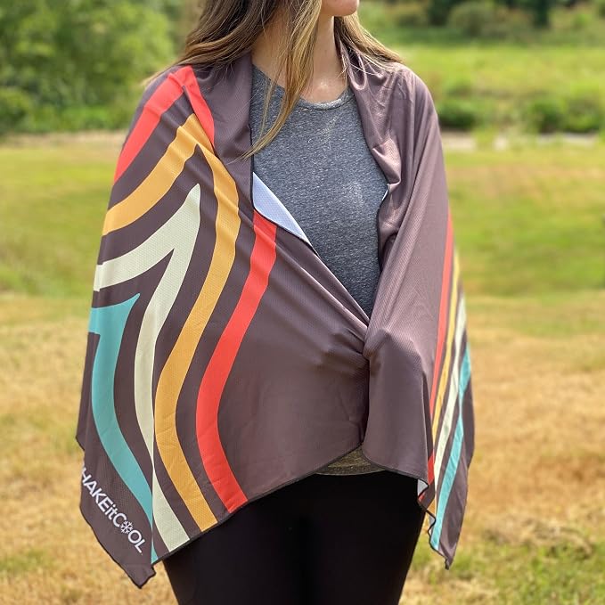 SHAKEitCOOL Large Cooling Shawl - Instant Heat Relief for Outdoor Events - Image 2