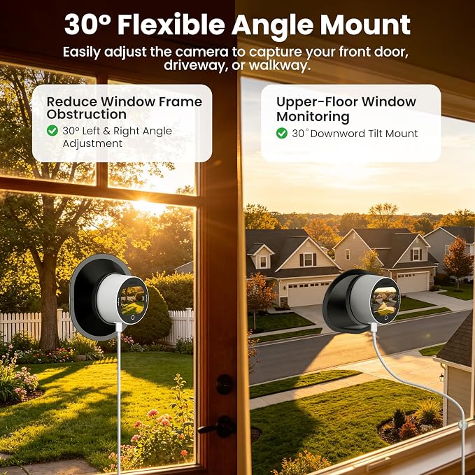 SOLIOM 5MP Window Camera with LCD Touchscreen,Indoor Camera for Home Security Outdoor,24/7 Recording,Anti-Glare Color Night Vision,AI Motion Detection, No-Drill Install for Apartments & Rentals - Image 9
