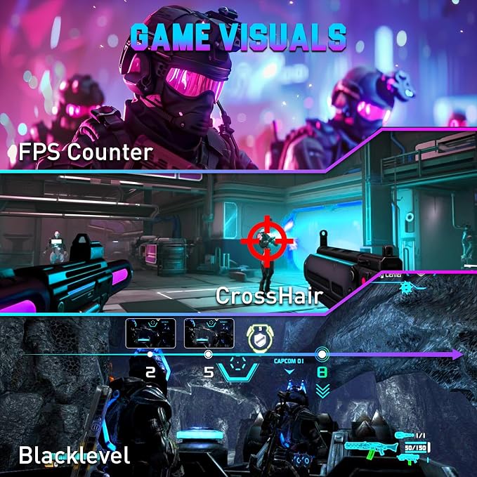 SANSUI Gaming Monitor, 24.5" 300hz 240hz FHD 1080P 1ms FPS PC Monitor Gaming, HDR, FreeSync, DisplayPort x2 HDMI x2, Fast IPS, 120% sRGB, Audio Jack, VESA Support, Desktop Compatible(ES-G25X1 PRO) - Image 7