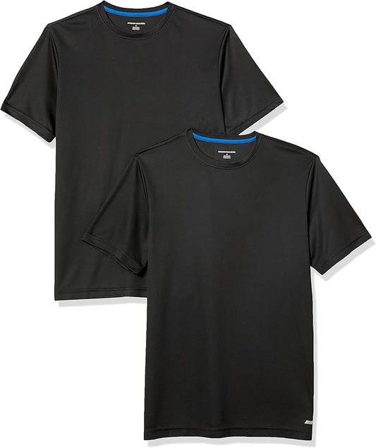 Amazon Essentials Men's Moisture Wicking Breathable Active Performance Tech Gym T-Shirts, Pack of 2 by AmazonEssentials