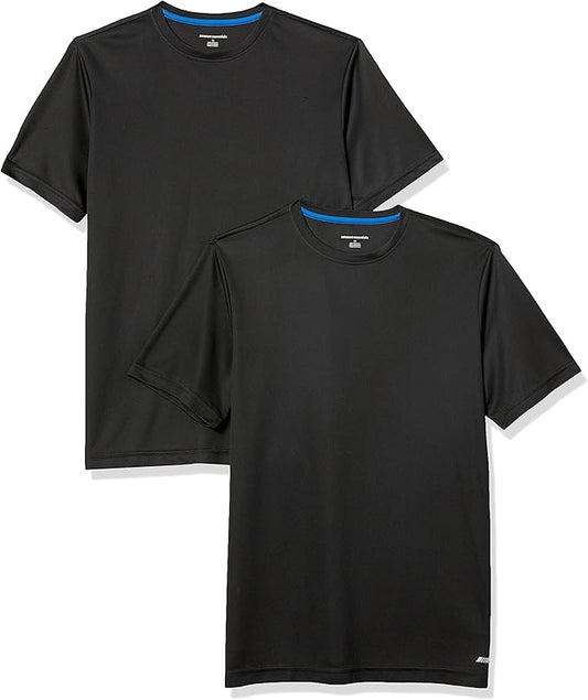 Amazon Essentials Men's Moisture Wicking Breathable Active Performance Tech Gym T-Shirts, Pack of 2 by AmazonEssentials