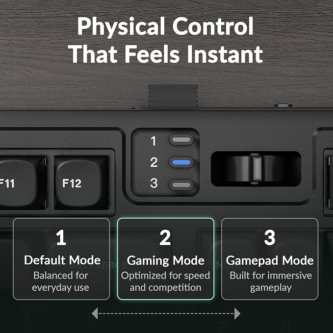 Keychron J14 HE Wireless Magnetic Switch Keyboard, 96% Gaming | Numpad and Knob, TMR Switches, 2.4GHz/Bluetooth/USB-C, Launcher Web, PBT Keycaps, Per-Key RGB, 4000mAh, macOS/Windows/Linux - Image 6