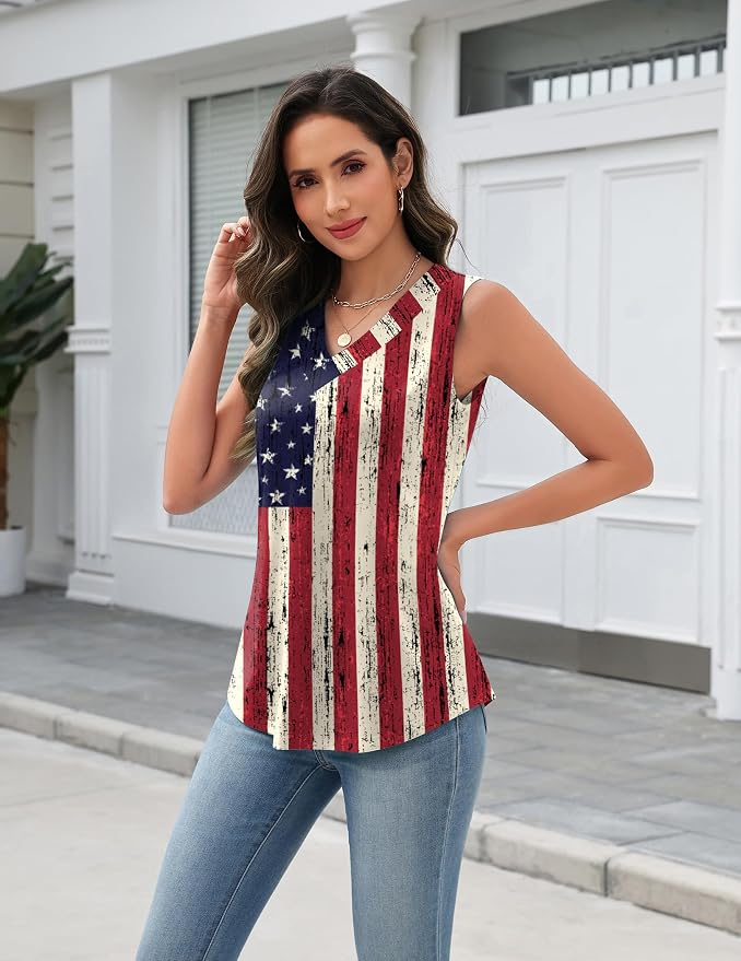 Zeagoo Tank Top for Women V Neck Loose Fit Sleeveless Summer Tops Business Casual Outfits Dressy Blouses Shirts - Image 2