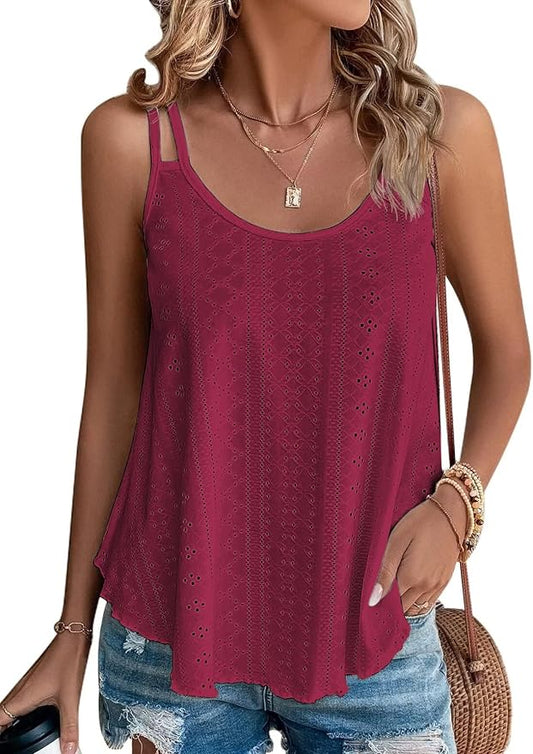 ATHMILE Women's Tank Tops Sleeveless Summer Top Spaghetti Strap Spring Shirt Loose Fit Beach Vacation 2026 Casual by ATHMILE