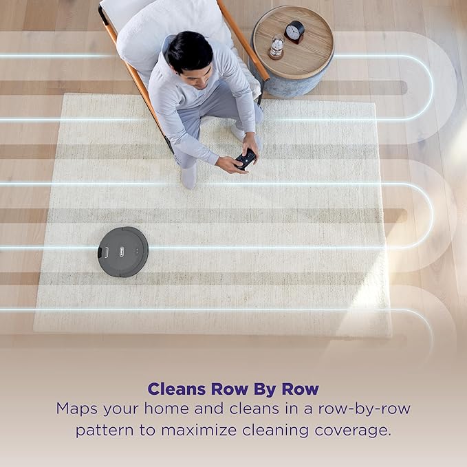 Shark Navigator Robot Vacuum, SmartPath Navigation, Steel Grey, RV2110 | SmartPath Navigation, up to 50% More Suction, Detects & Avoids Objects, Anti-Hair Wrap, Wi-Fi, Carpets & Hard Floors - Image 3