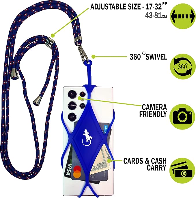 Gecko Travel Tech Cell Phone Lanyard Phone lanyards for Around The Neck Neck Lanyard Phone Crossbody - Image 3