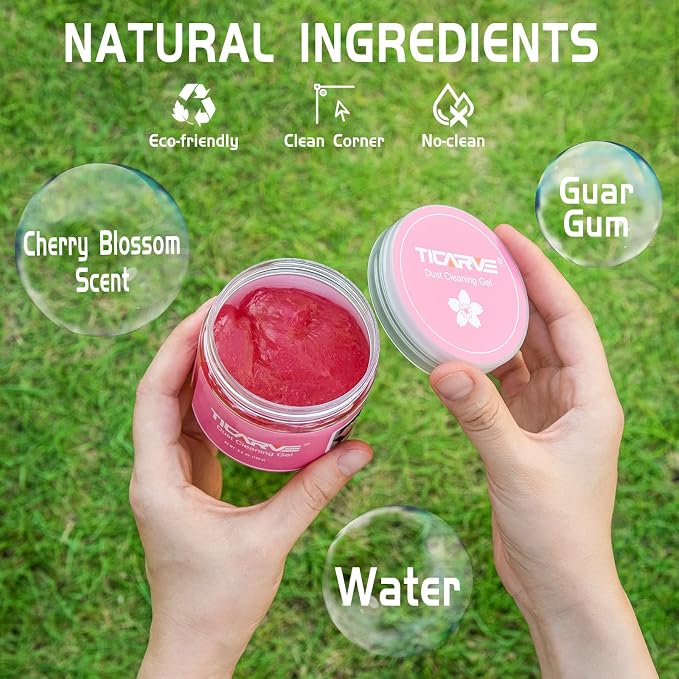 TICARVE 2Pack Cleaning Gel Car Putty Car Clean Putty Gel Auto Tools Car Interior Cleaner Car Cleaner Car Cleaning Slime Car Assecories Keyboard Cleaner Rose (320g/11.2oz) - Image 6