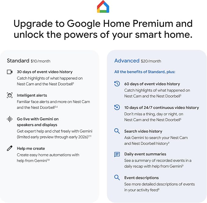 Google Nest Doorbell (Wired, 3rd Gen) - 2K Video, Live View - 2025 - Snow | Video doorbell, 2K HDR, intelligent alerts, color night vision, 2-way audio, works with Google Home & Gemini - Image 9