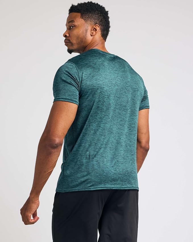 5 Pack Men's Dry Fit V Neck Gym Workout T Shirts Athletic Moisture Wicking | Cooling, Quick Dry, Breathable, Short Sleeve, Exercise, Cycling, Sports, Outdoor, Fitness, Golf, Crossfit, Hiking, Tennis - Image 3