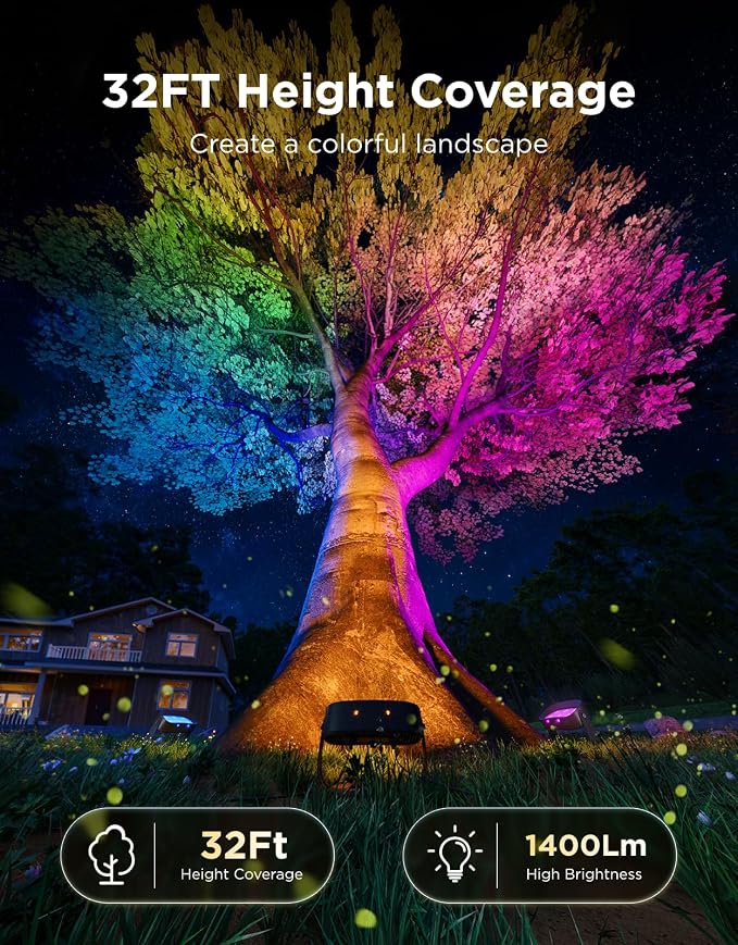 Govee Outdoor Tree Lights 3-Pack, RGBWIC LED Landscape Lighting | Outdoor Lights for Yard Garden Patio, 66 Scene Modes for Holiday Party and Event, App Control, Google Assistant, Matter - Image 2
