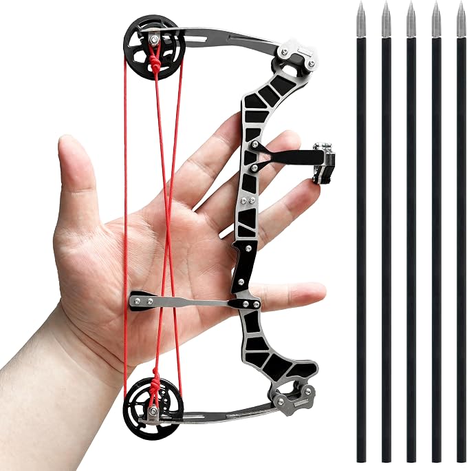 Archery Bow Set Left and Right Hand Compound Bow Hunting Bow Metal Material Catapult RH/LH for Practice Archery by TIETHEKNOT