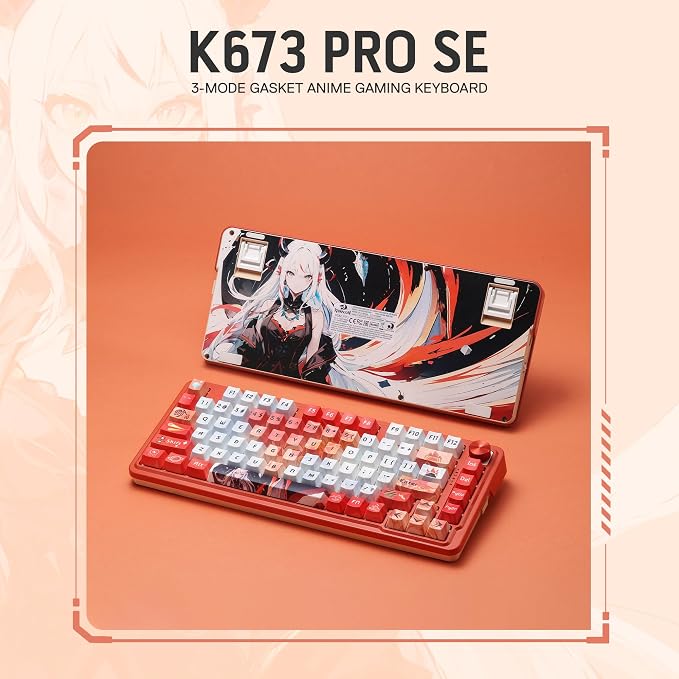 Redragon K673 PRO Wireless 81-Key RGB Gasket Gaming Keyboard, Scroll Knob | Multi-Function Control Wheel, 0-Delay Tri-Mode, Cushioned 5-Layer Noise Dampening for Creamy Thocky Sound, Compact 80% Size - Image 10