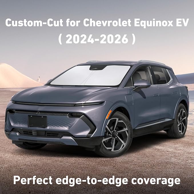EcoNour Windshield Sunshade Compatible for Chevrolet Equinox EV 2024 2025 2026, Sun Visor for Front Windshield & Window Sun Shade Cover, UV Heat Blocker & Protector, Car Accessories - Image 2