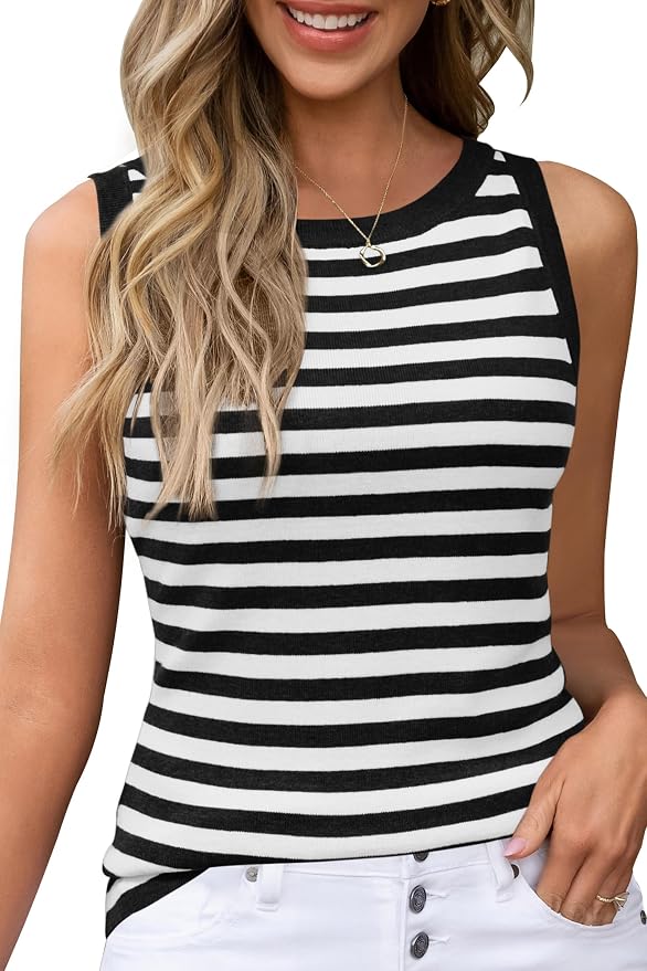 Arach&Cloz Women's Wool Blend Sweaters Non See Through Summer Business Casual Tank 2026 - Image 2