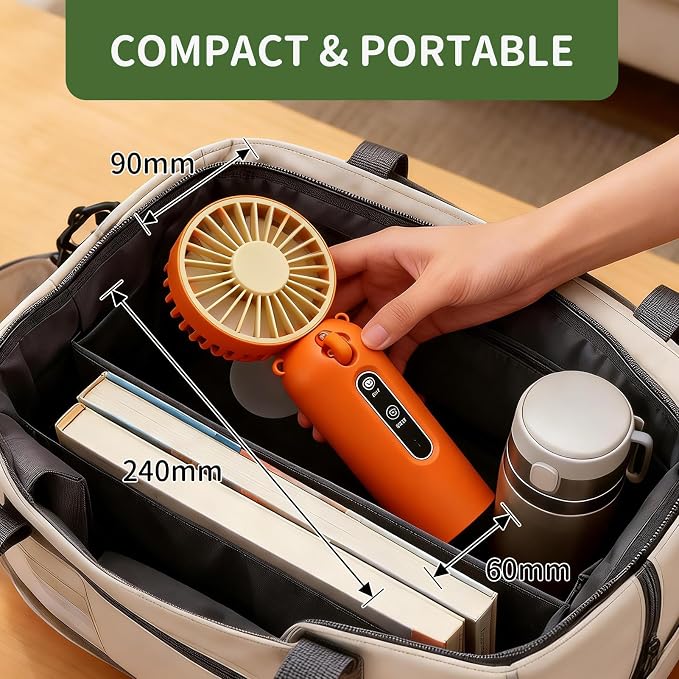 Weljoy Portable Mist Fan Blows Cold Air, 115ml Water Tank, IceMask Cooling Tech, 4000mAh 15H Battery, Handheld Fan for Beach, Music Festivals, Theme Parks, Sports, Outdoor Events, Travel, Summer Gift - Image 6