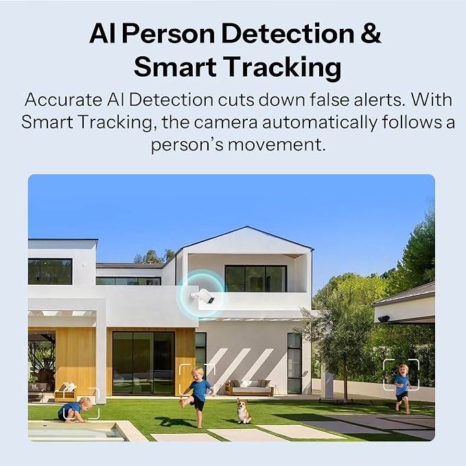 SONOFF CAM-B1P Outdoor Security Camera, 2K HD & Color Night Vision, 180 Panoramic View, AI Human Detection & Tracking, IP65 Weatherproof, Two-Way Audio, Works with Smart Home Platforms - Image 5