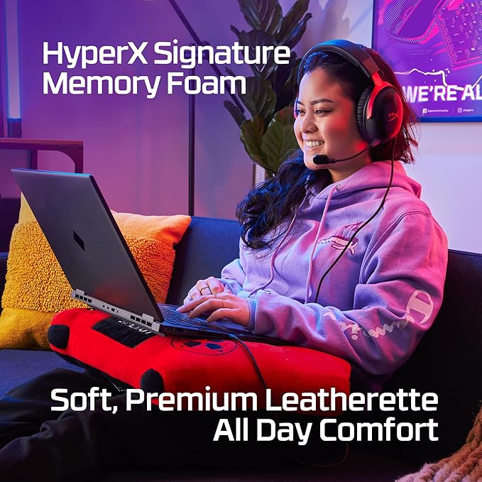 HyperX Cloud III – Wired Gaming Headset, PC, PS5, Xbox Series X|S, Angled 53mm Drivers, Spatial Audio, Memory Foam, Durable Frame, Ultra-Clear 10mm Mic, USB-C, USB-A, 3.5mm – Black/Red - Image 2