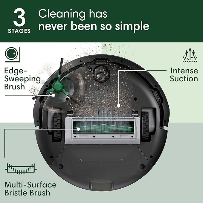 iRobot Roomba 105X Robot Vacuum, Smart LiDAR Mapping, 70X Power‑Lifting Suction, Custom Room Cleaning, App & Voice Control, Auto Recharge, Great for Homes with Pets & Kids - Image 3