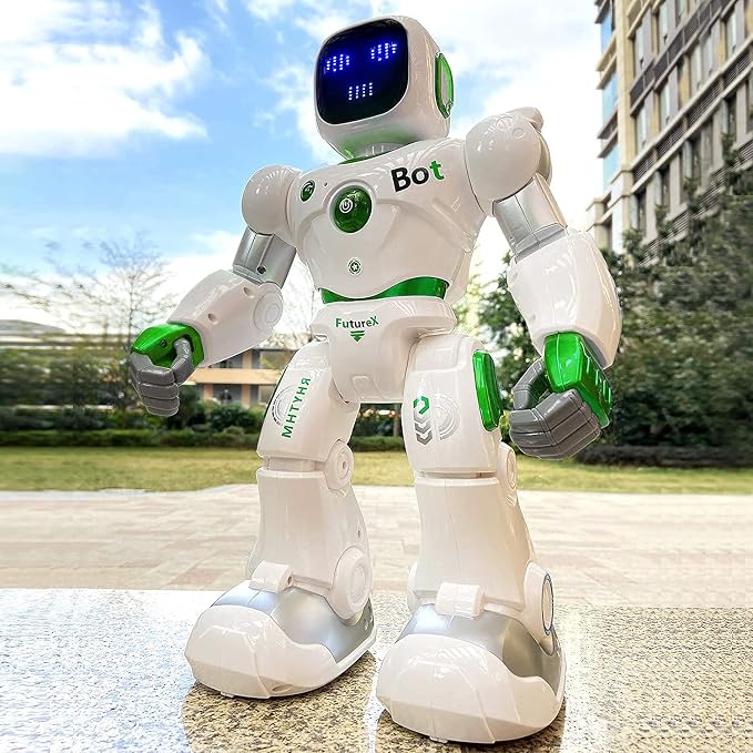 Ruko 1088 Large Remote Control Robot Toys for Kids, Birthday Gift, Green | STEM Programmable Remote Control Robot, Electronics Educational Gifts for Boys & Girls 4 5 6 7 8 9 Year Old by Ruko