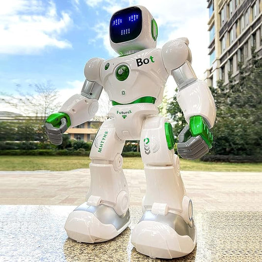 Ruko 1088 Large Remote Control Robot Toys for Kids, Birthday Gift, Green | STEM Programmable Remote Control Robot, Electronics Educational Gifts for Boys & Girls 4 5 6 7 8 9 Year Old by Ruko