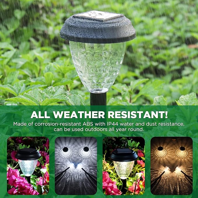 URAGO Super Bright Solar Lights Outdoor Waterproof-10 Pack, Dusk to Dawn Up to 12 Hrs Solar Powered Outdoor Pathway Garden Lights Auto On/Off, LED Landscape Lighting Decorative for Walkway Patio Yard - Image 6