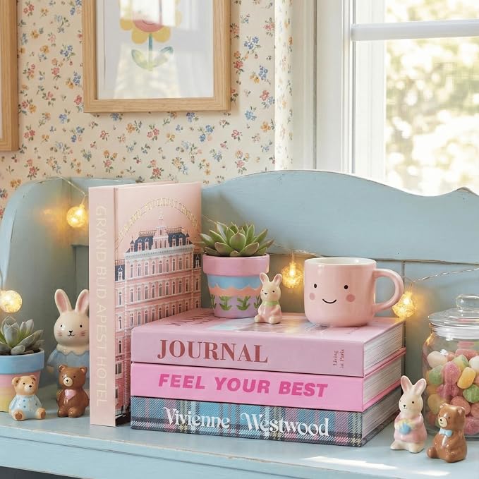PROBENEX 4 Pcs Decorative Books | Faux Velvet Coffee Table & Shelf Decor | Rich Moody Look for Living Room, Office and Entryway - Not Real, Tool-Free 2-Min Setup - Image 6