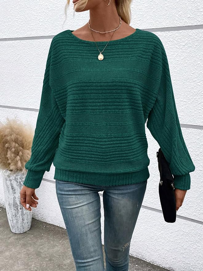 Womens Long Sleeve Shirts Crewneck Tunic Tops Pullover Sweaters Business Casual Blouses Fall Fashion 2026 - Image 3