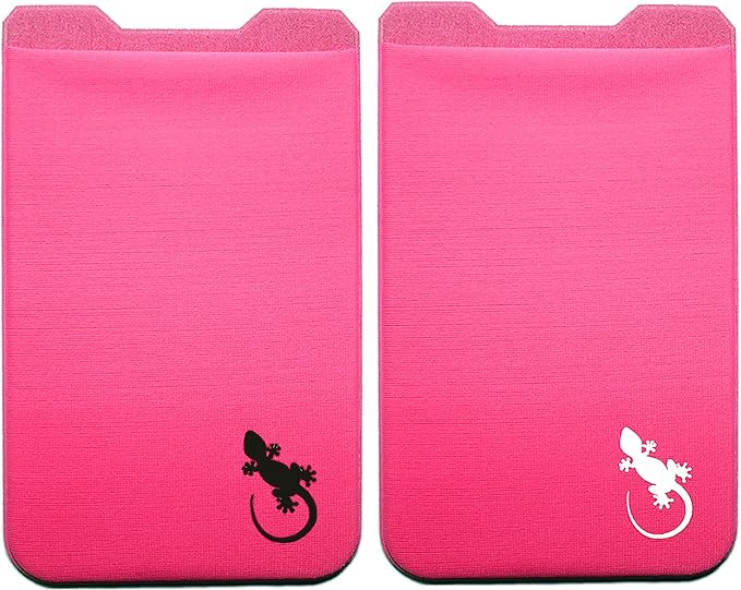 Phone Wallet - Adhesive Card Holder - Cell Phone Pouch - Stick on Lycra Pocket by Gecko - Carry Credit Cards and Cash - Image 9