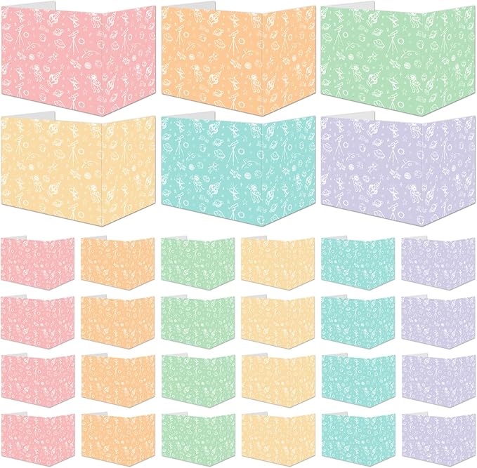 30 Pack Desk Dividers for Students Pastel Space Privacy Folder for Students Waterproof Study Carrel Dividers Testing Divider Privacy Classroom Shield Folder Boards for Classroom Teacher Supplies by Afniimyapt