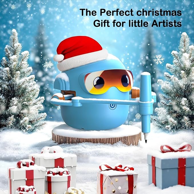 Drawing Robot for Kids Montessori Painting Toys for 3 4 5 6 7 8 Year Old, Voice Interactive Educational Drawing Machine with 100 Cards,16 Colorful Pens & Music-Gift for Boys Girls - Image 6