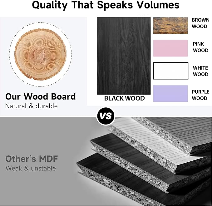 OPNICE Adjustable Monitor Stand Riser for Desk, Computer & Laptop Stand, Desk Organizers and Accessories, Office Desk Accessories & Workspace Organizer for Home Office, Brown Wood 2-Pack - Image 6