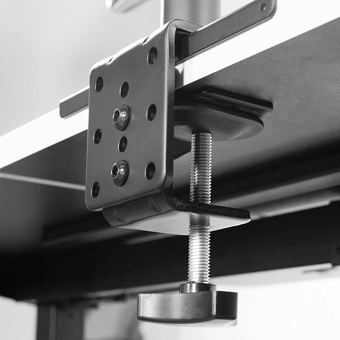 VIVO Steel Reinforcement Bracket Mount Plate for Thin, Glass, and Other Fragile Table Top Surfaces, Compatible with Most Monitor Stand C-Clamp Installations, Anti-Slip No Scratch, Black, STAND-AC01R - Image 6