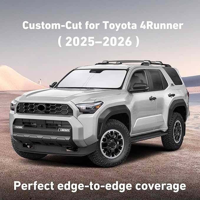 EcoNour Windshield Sunshade Compatible for Toyota 4Runner 2025 2026 SR5, Trail, TRD (Off-Road, Premium, Pro) Limited, Front Window Sun Shade Cover, UV Heat Blocker & Protector, Car Accessories - Image 2