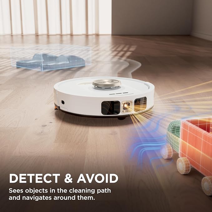 Shark Stratos | 2-in-1 Robot Vacuum & Mop for Carpets & Hard Floors | Powerful Suction & Mopping for Pet Hair | Self-Empty & Self-Clean NeverTouch Base | 60-Day Capacity | HEPA | White | AV2700ZE​ - Image 7