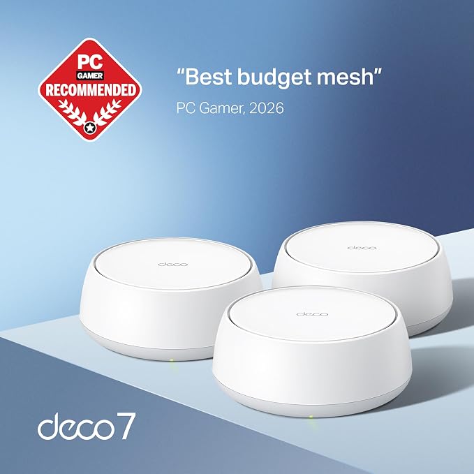 TP-Link Deco 7 BE25 Dual-Band BE5000 WiFi 7 Mesh Wi-Fi System | 4-Stream 5 Gbps, 240 Mhz | Covers up to 6,600 Sq.Ft | 2X 2.5G Ports Wired Backhaul | VPN,MLO, AI-Roaming, HomeShield, 3-Pack - Image 2