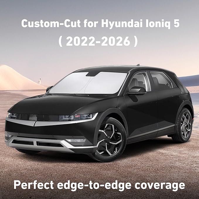 EcoNour Windshield Sunshade Compatible for Hyundai Ioniq5 2022-2024 2025 2026, Sun Visor for Front Windshield & Window Sun Shade Cover, UV Heat Blocker & Protector, Car Accessories - Image 2