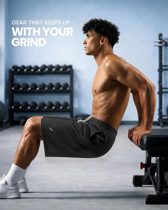 Quick Dry Knit Men's Athletic Shorts Loose-Fit Running Workout Gym Shorts - Image 2
