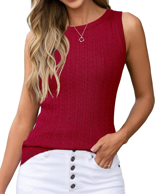 Arach&Cloz Women's Wool Blend Sweaters Non See Through Summer Business Casual Tank 2026 by ArachClozFocusonQuality