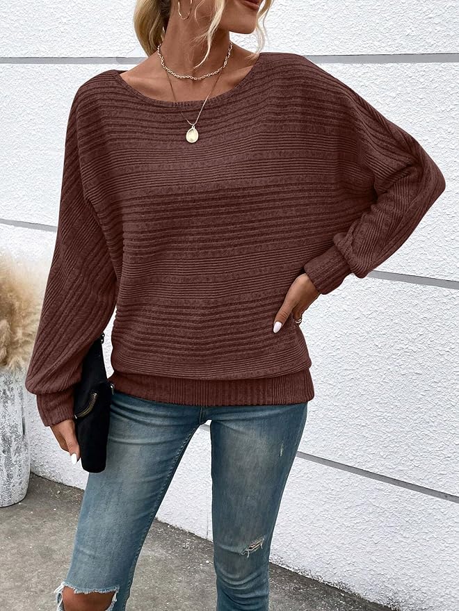 Womens Long Sleeve Shirts Crewneck Tunic Tops Pullover Sweaters Business Casual Blouses Fall Fashion 2026 - Image 4