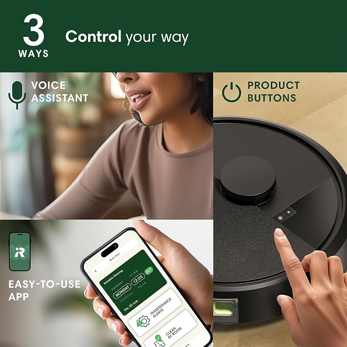 iRobot Roomba 105X Robot Vacuum, Smart LiDAR Mapping, 70X Power‑Lifting Suction, Custom Room Cleaning, App & Voice Control, Auto Recharge, Great for Homes with Pets & Kids - Image 8