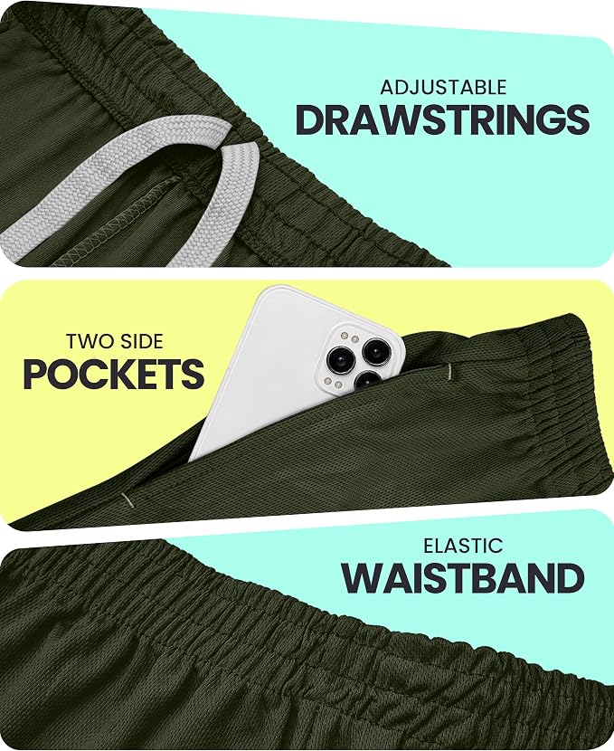 Quick Dry Knit Men's Athletic Shorts Loose-Fit Running Workout Gym Shorts - Image 4