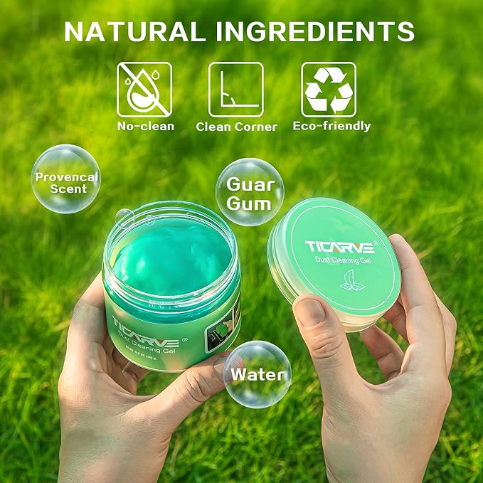 TICARVE Cleaning Gel for Car Detailing Car Cleaning Putty Auto Detailing Gel Detail Tools for Car Interior Cleaner Kit Car Vent Cleaner Automotive Car Cleaner Green - Image 4