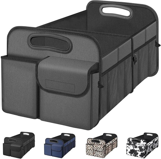 Femuar Car Trunk Organizer, Car Storage Organizer with Large Capacity Waterproof Collapsible Trunk Organizer for Car Suv/Jeep/Sedan (Grey, Standard) by GuangzhouTailinTechnologyCo