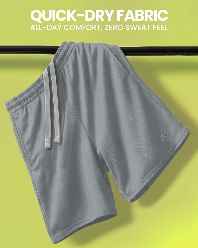 Quick Dry Knit Men's Athletic Shorts Loose-Fit Running Workout Gym Shorts - Image 5