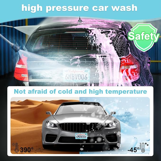 QUANQIUFEI 2 Pack Bling License Plate Frames for Women, Sparkly Rhinestone Diamond Car Accessories with Glitter Crystal Caps (Lake Blue) - Image 6