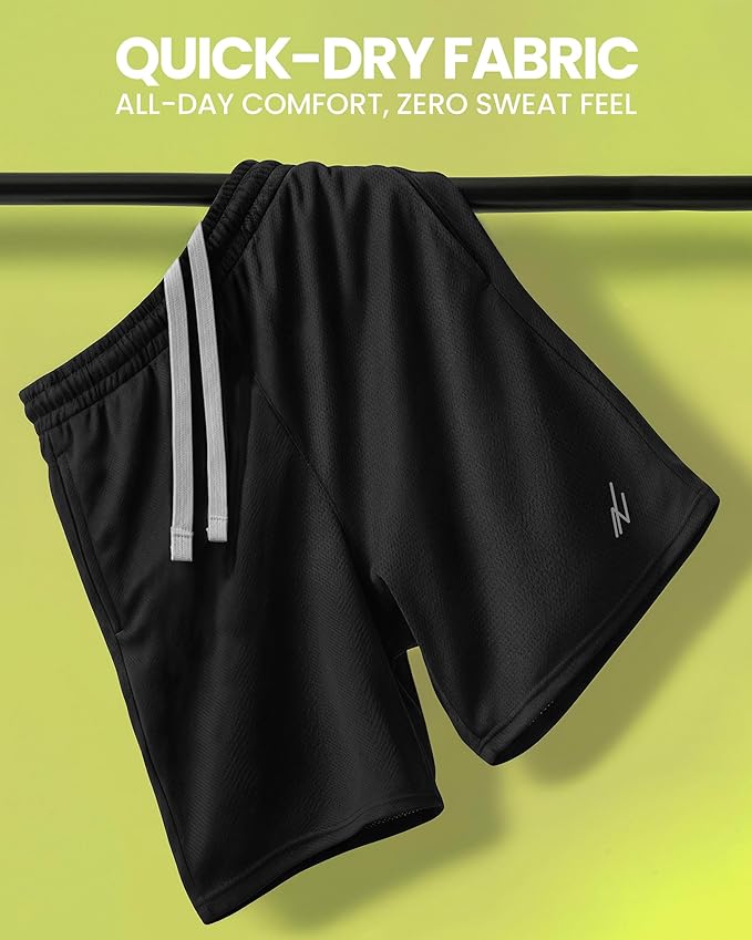 Quick Dry Knit Men's Athletic Shorts Loose-Fit Running Workout Gym Shorts - Image 6